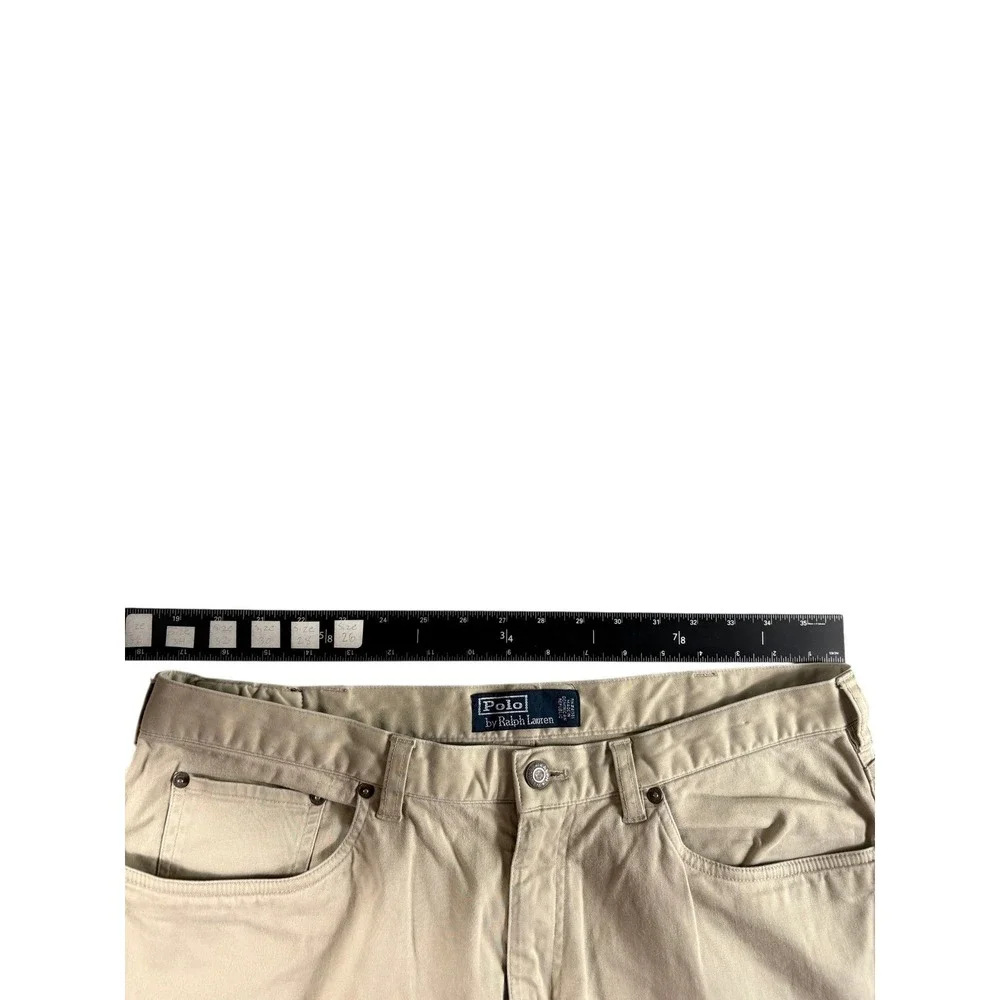 Polo Ralph Lauren Jeans Mens 36x30 Beige Streetwear Rugged Heritage Straight Leg